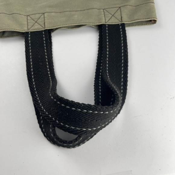 Chala Green Fox Canvas Tote Bag W/ Black Handles Lightly Used - Picture 4 of 16